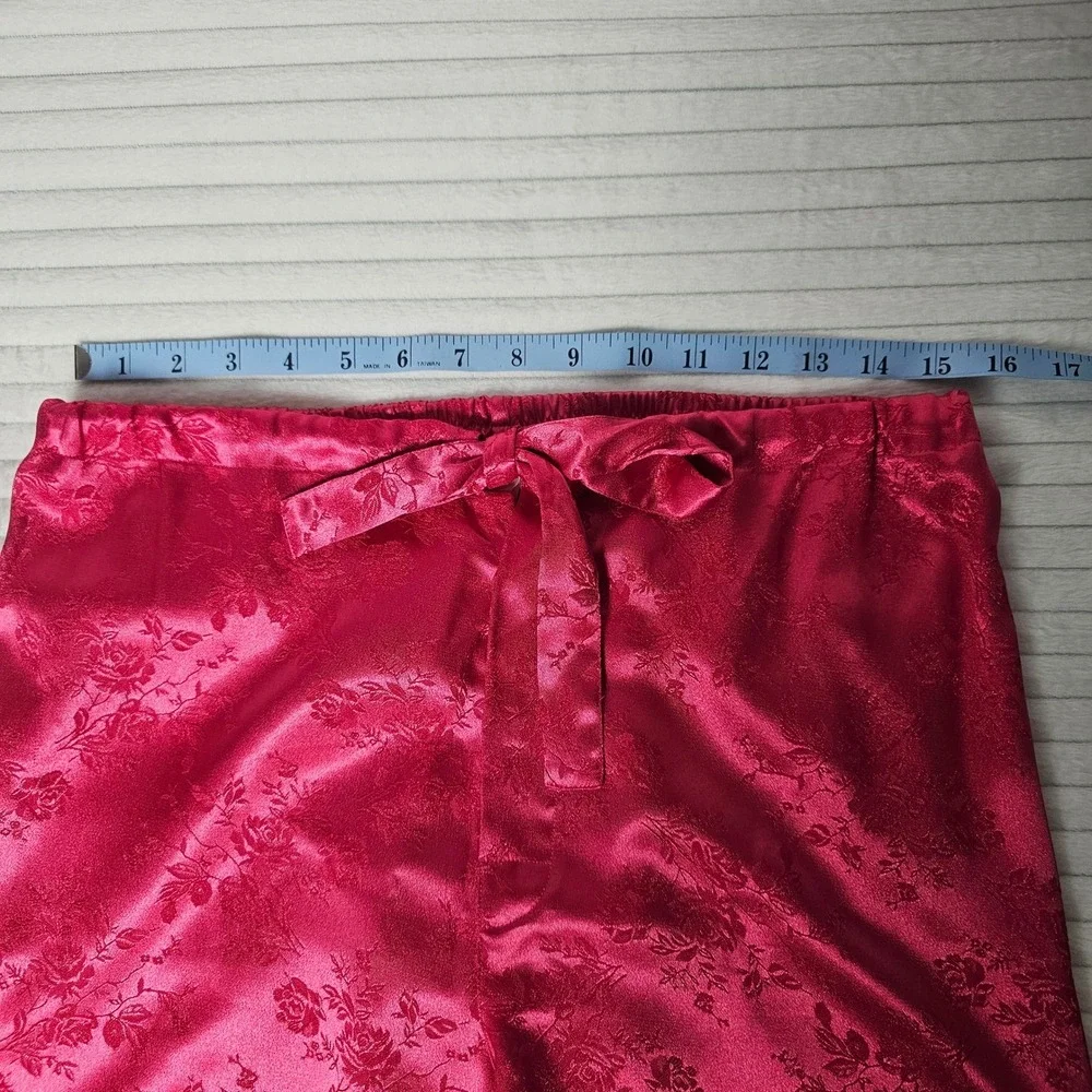 Victoria's Secret‎ Pajama Set Womens S Raspberry Satin Romantic Lounge 2pc Y2K